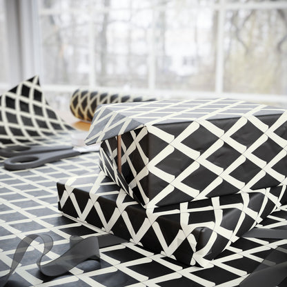 Monochrome Geometric Wrapping Papers