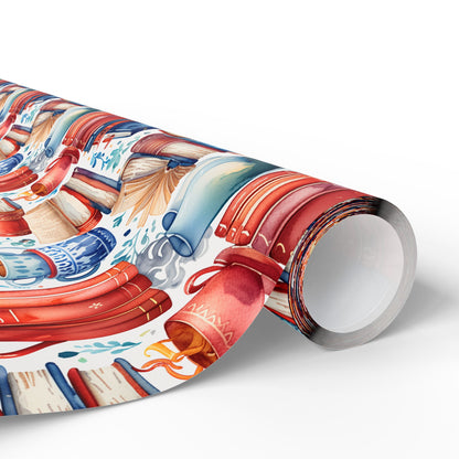 Book Lover Blue Wrapping Papers