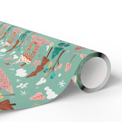 Gingerbread Express – Sugar Sleigh Rides Wrapping Paper