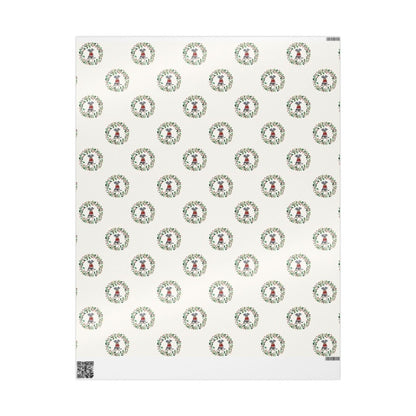 Paw - liday Wreaths & Wags – Schnauzer Christmas Wrapping Paper