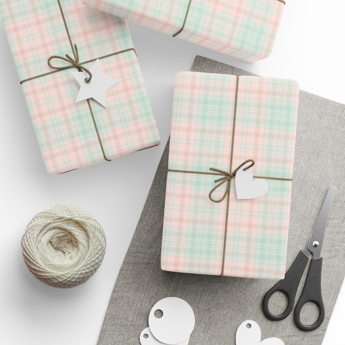 Pastel Plaid Parade – Holiday Wrapping Paper