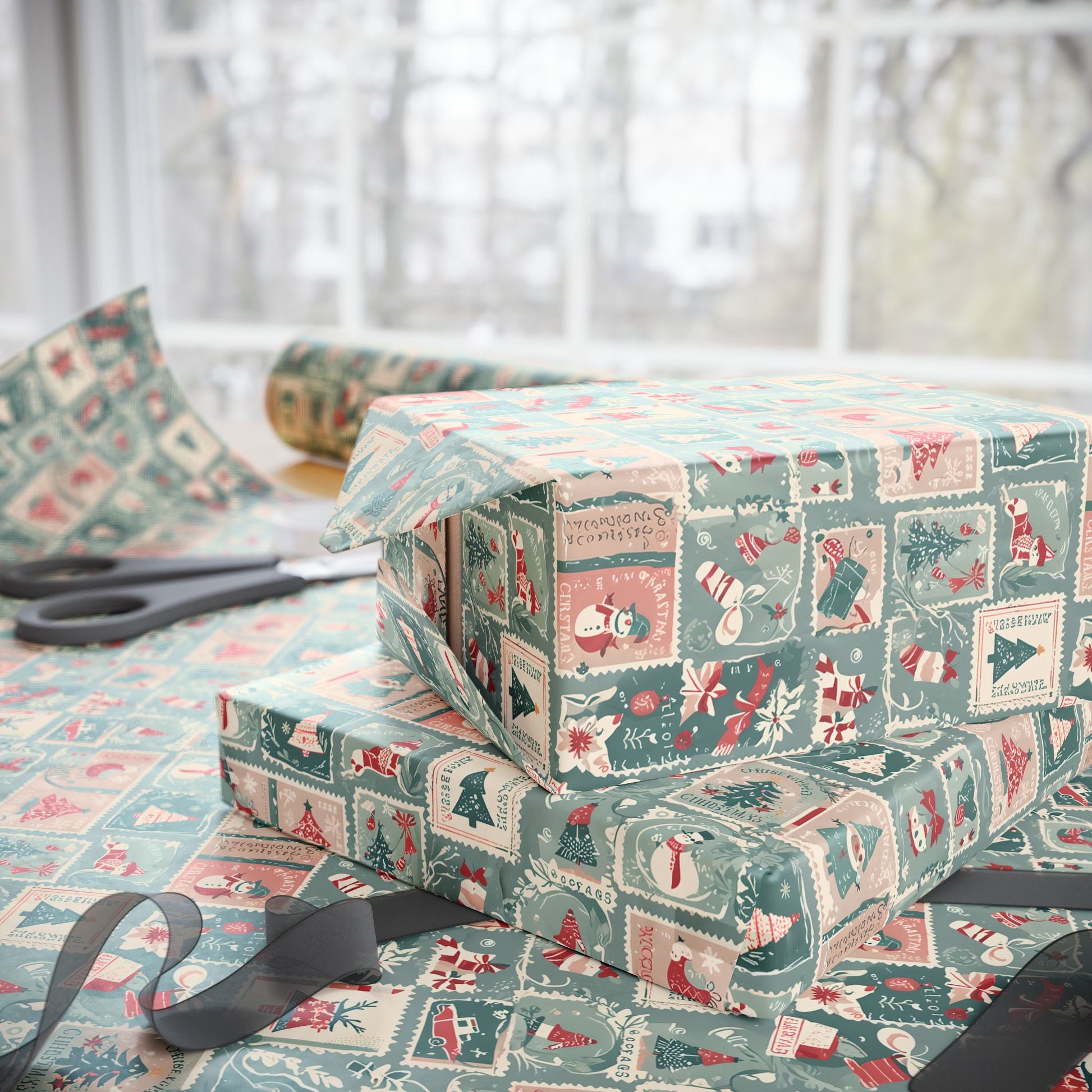 Charming Holiday Wrapping Paper Roll