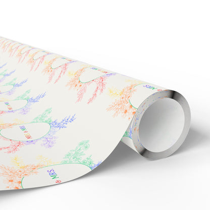 Rainbow Mrs. & Mrs. Gift Paper