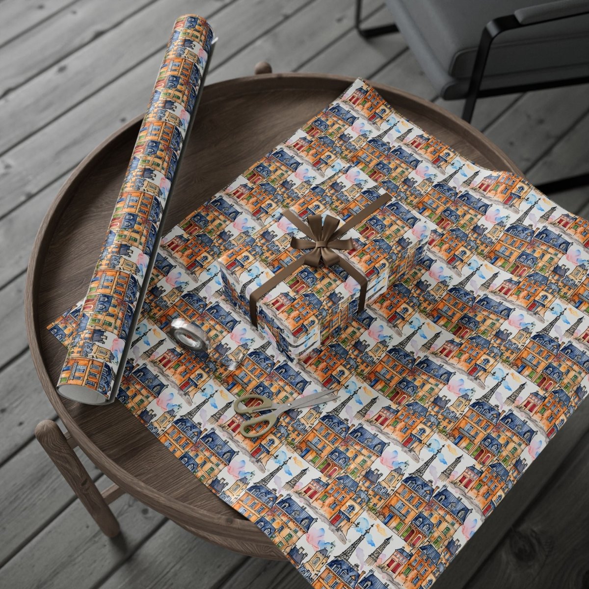 Abstract Cityscape Wrapping Paper