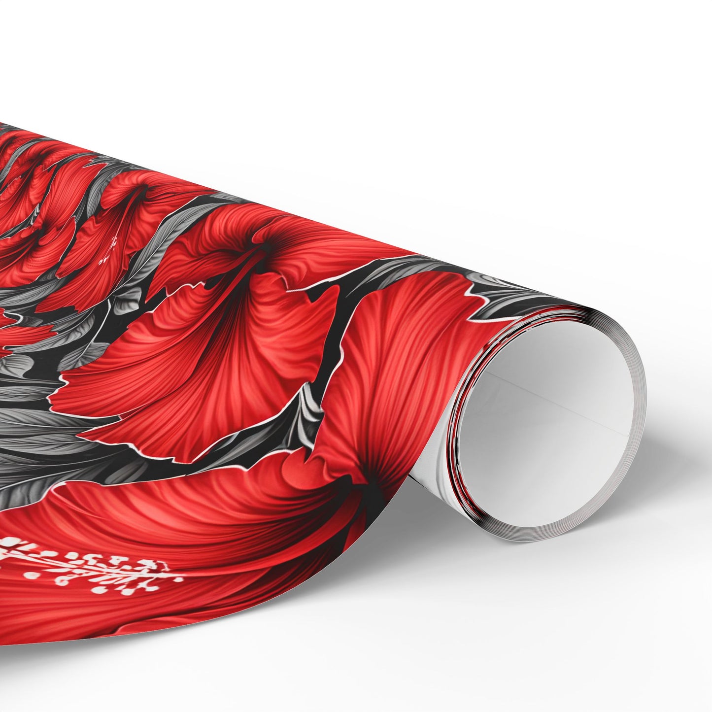 Hibiscus Floral Print Gift Wrapping Paper - Lokipawz